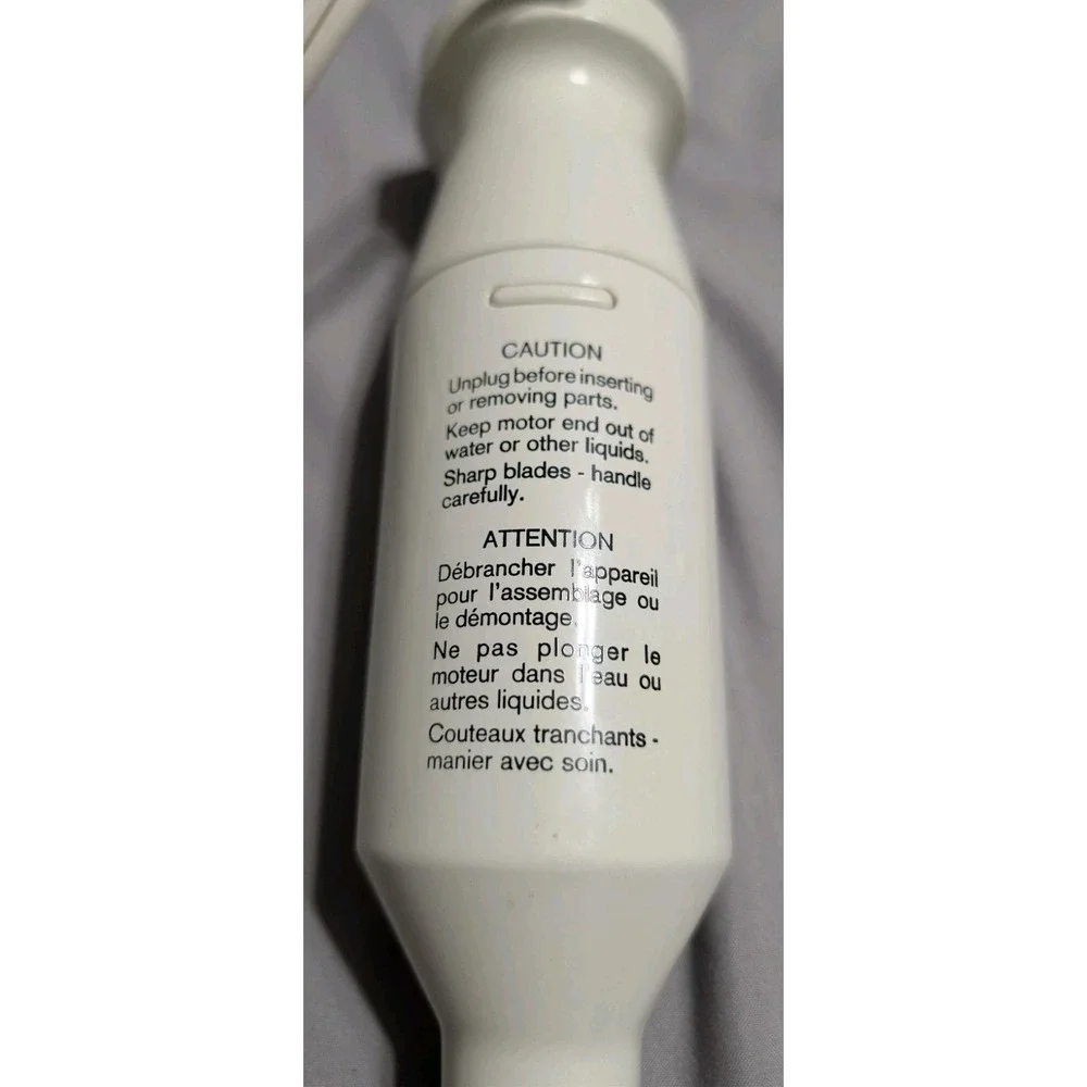 VTG Braun MR370 Hand Blender Immersion Stick + Chopper Attachment Tested w/ Box - Picture 4 of 10